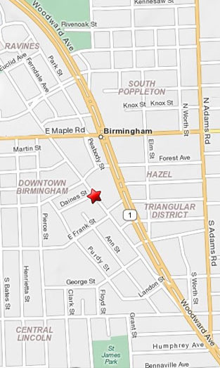 Map to BWST Birmingham